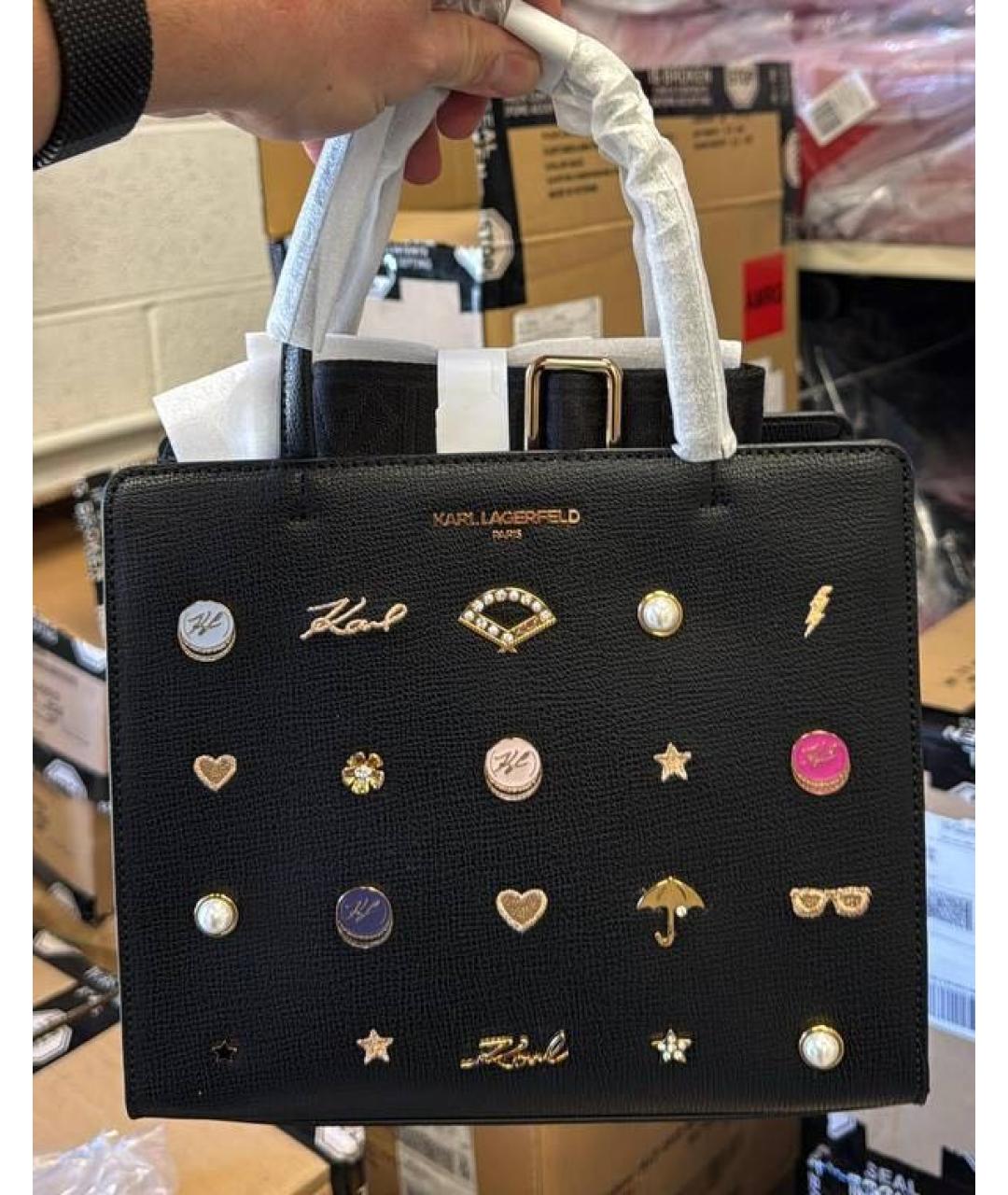 KARL LAGERFELD Черная сумка через плечо, фото 5