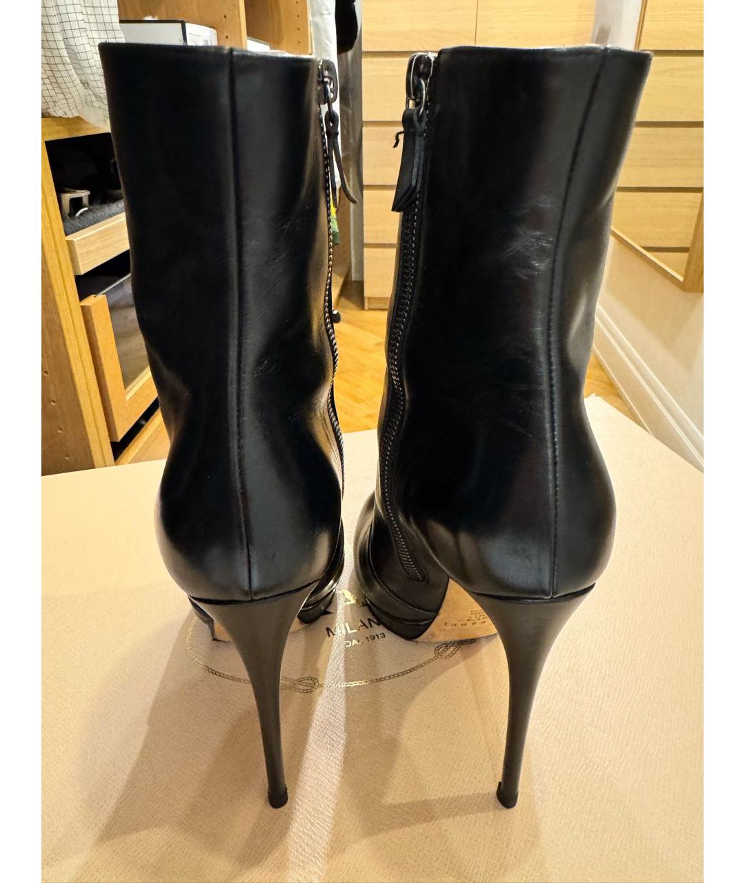 CASADEI Черные кожаные ботильоны, фото 3