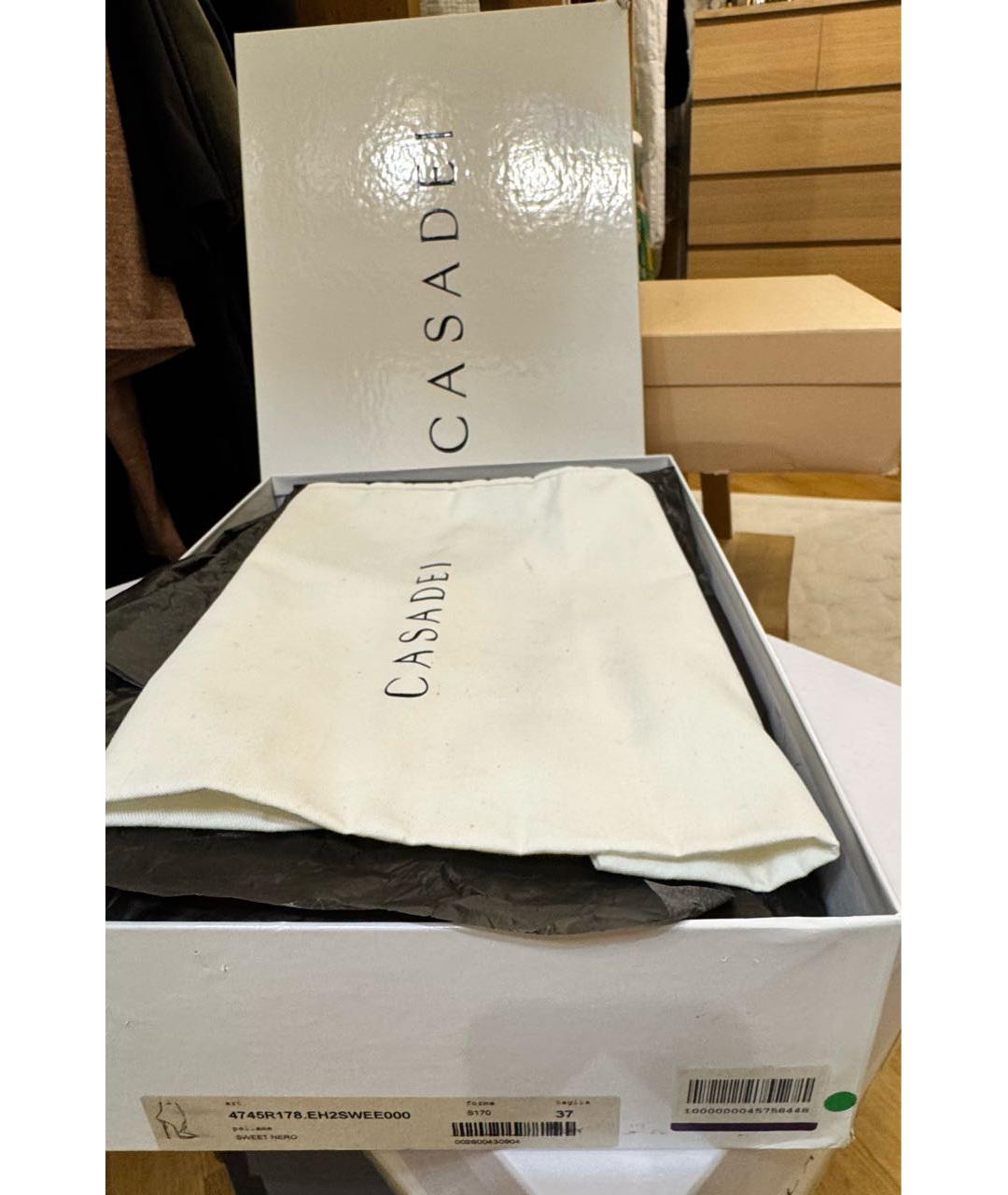 CASADEI Черные кожаные ботильоны, фото 5