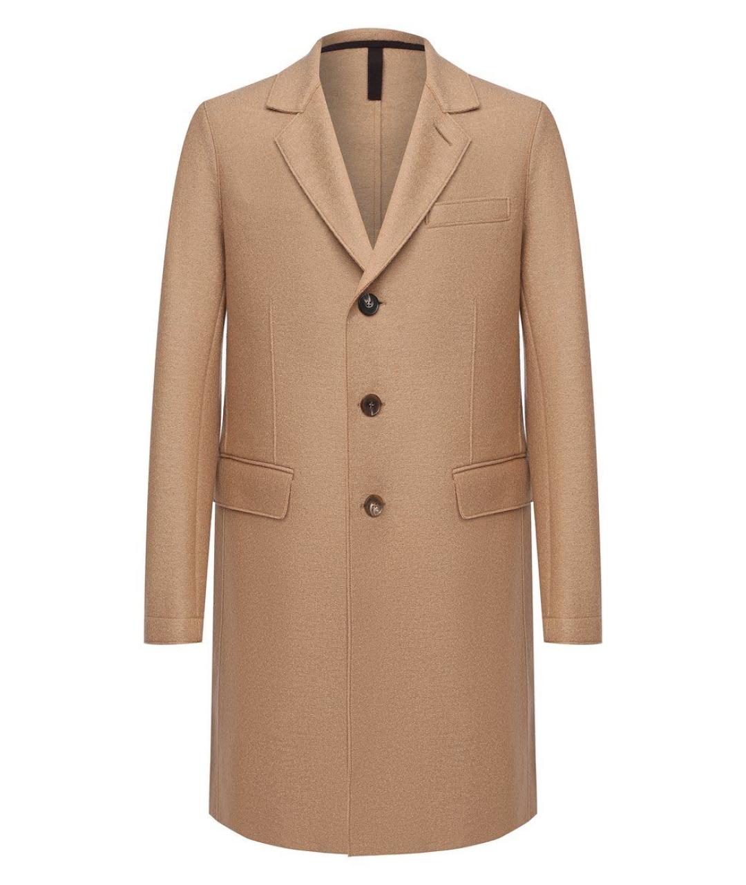 HARRIS WHARF LONDON Бежевое шерстяное пальто, фото 1