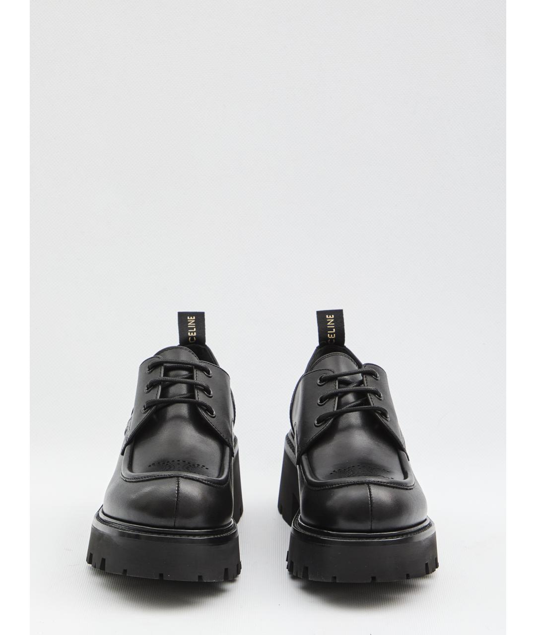 CELINE Черные кожаные ботинки, фото 5