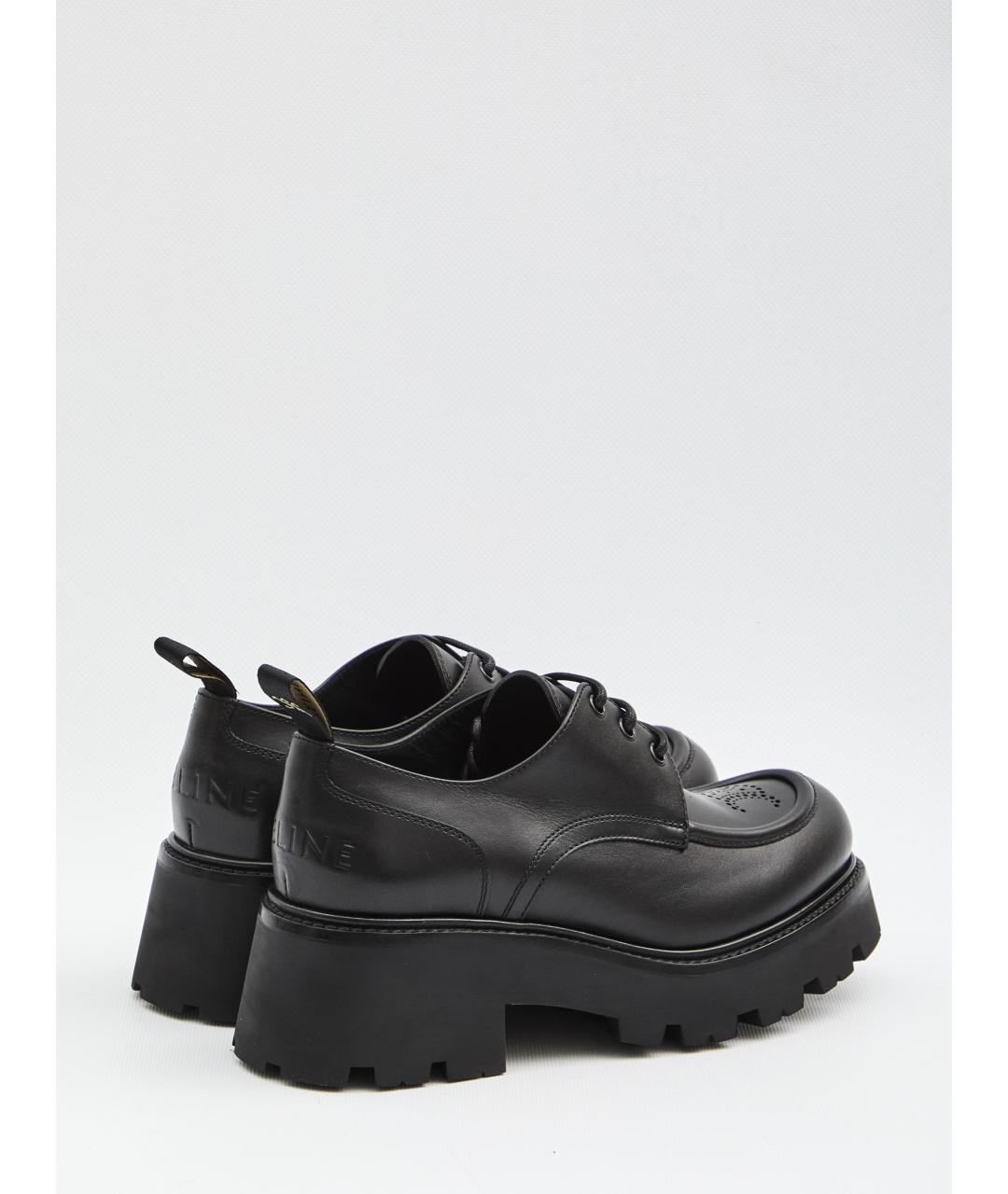 CELINE Черные кожаные ботинки, фото 3