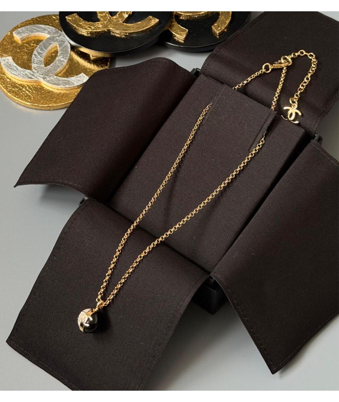 CHANEL Золотое металлическое колье, фото 3