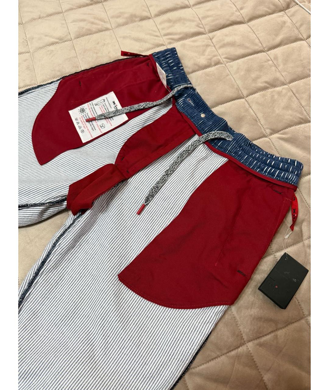 KITON Синие хлопковые повседневные брюки, фото 8