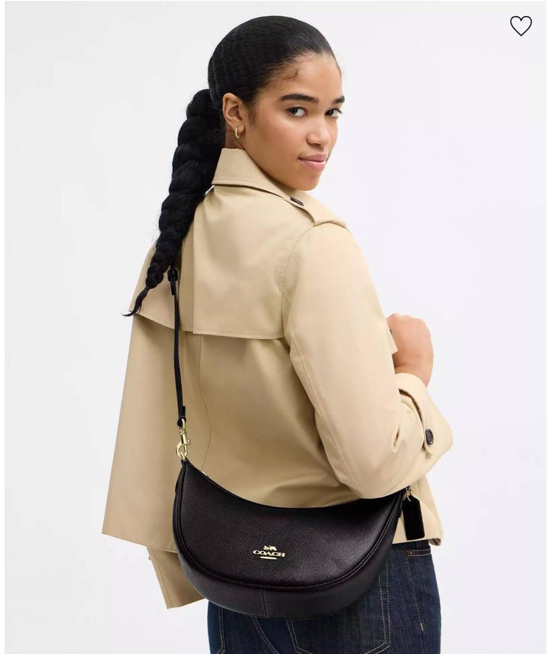 COACH Черная сумка с короткими ручками, фото 4