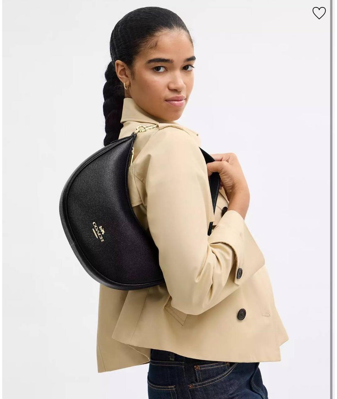 COACH Черная сумка с короткими ручками, фото 3