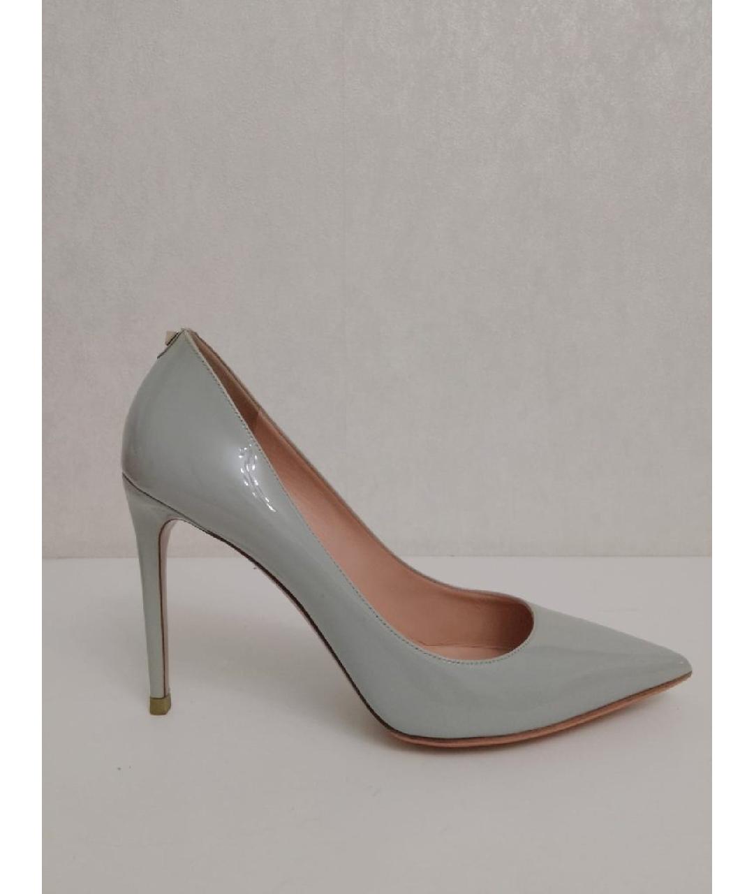 VALENTINO Серые туфли из лакированной кожи, фото 9