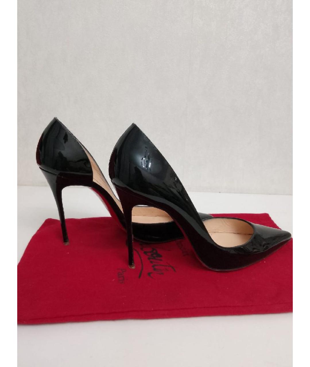 CHRISTIAN LOUBOUTIN Черные туфли из лакированной кожи, фото 5