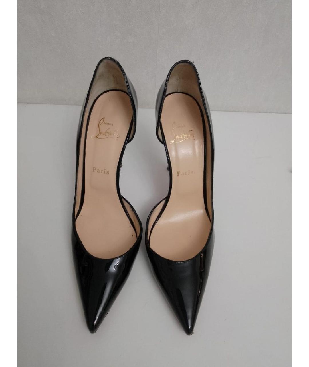 CHRISTIAN LOUBOUTIN Черные туфли из лакированной кожи, фото 2