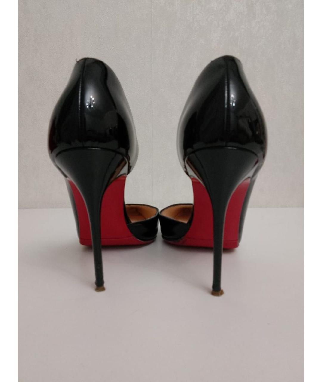 CHRISTIAN LOUBOUTIN Черные туфли из лакированной кожи, фото 4