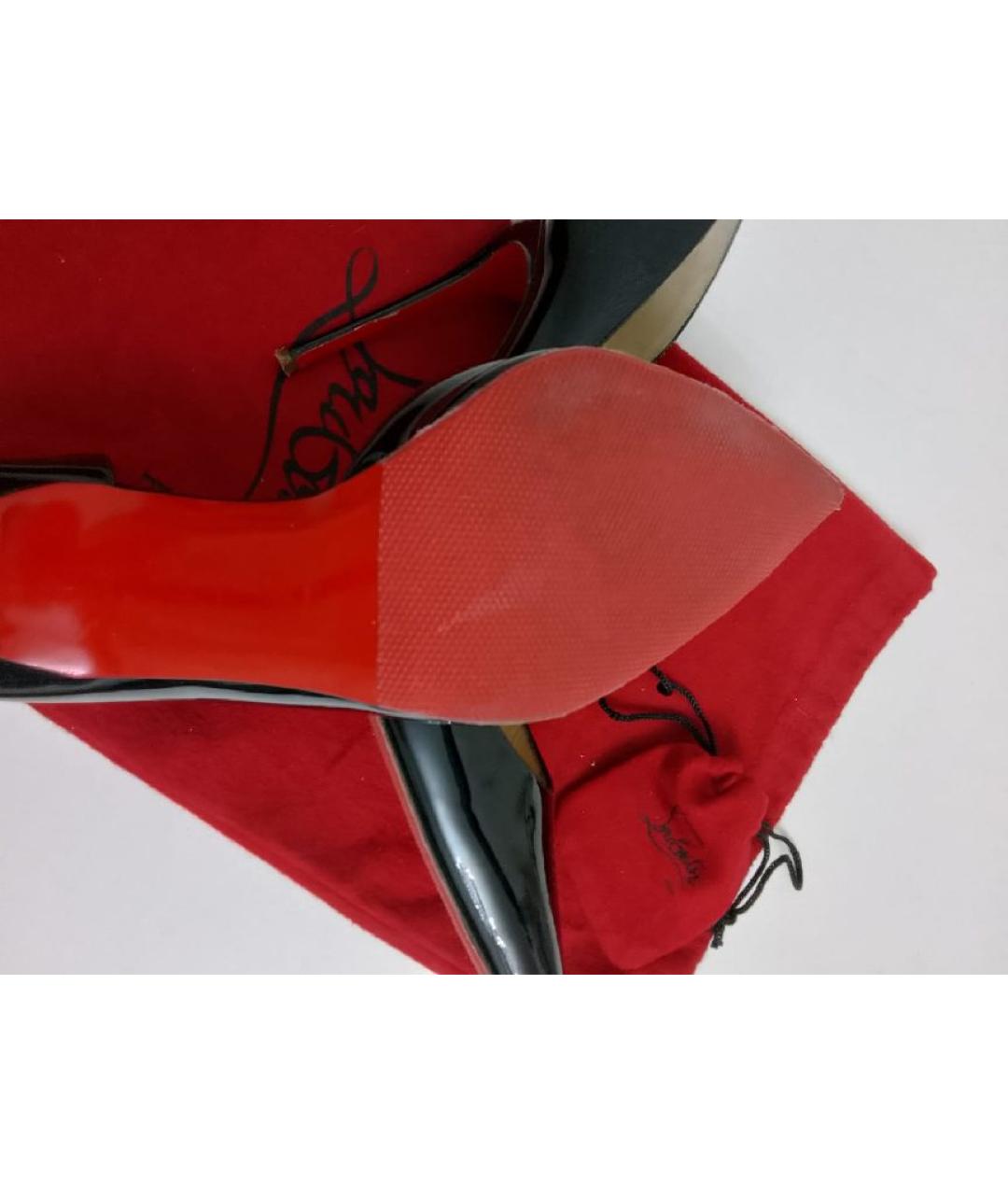 CHRISTIAN LOUBOUTIN Черные туфли из лакированной кожи, фото 7