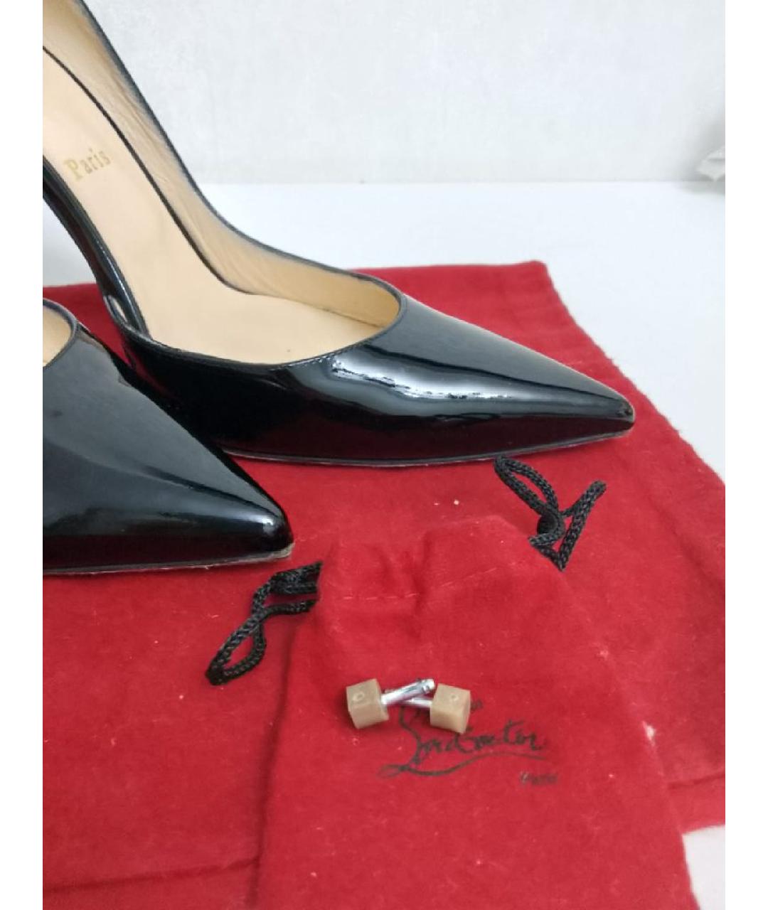 CHRISTIAN LOUBOUTIN Черные туфли из лакированной кожи, фото 8