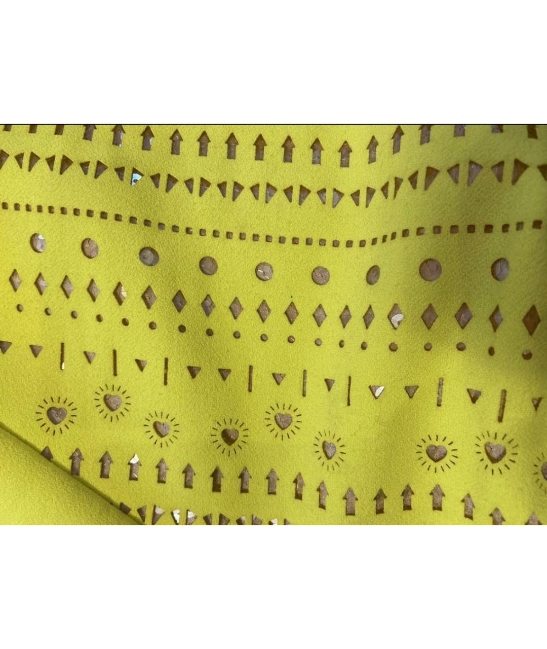 VERSACE COLLECTION Желтое полиэстеровое коктейльное платье, фото 8