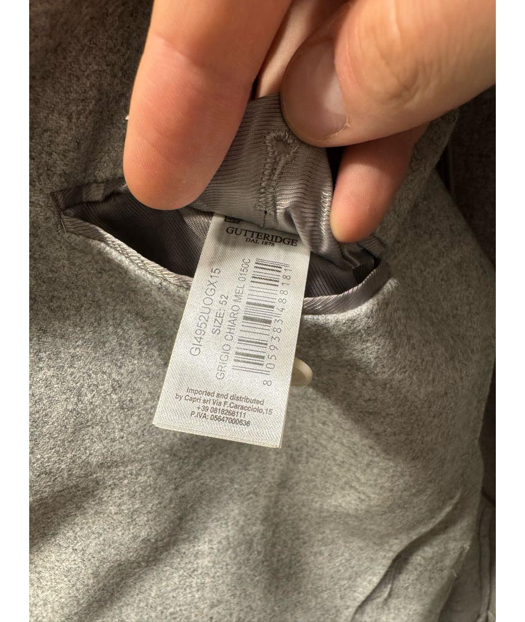 BRIONI Серый шерстяной пиджак, фото 4