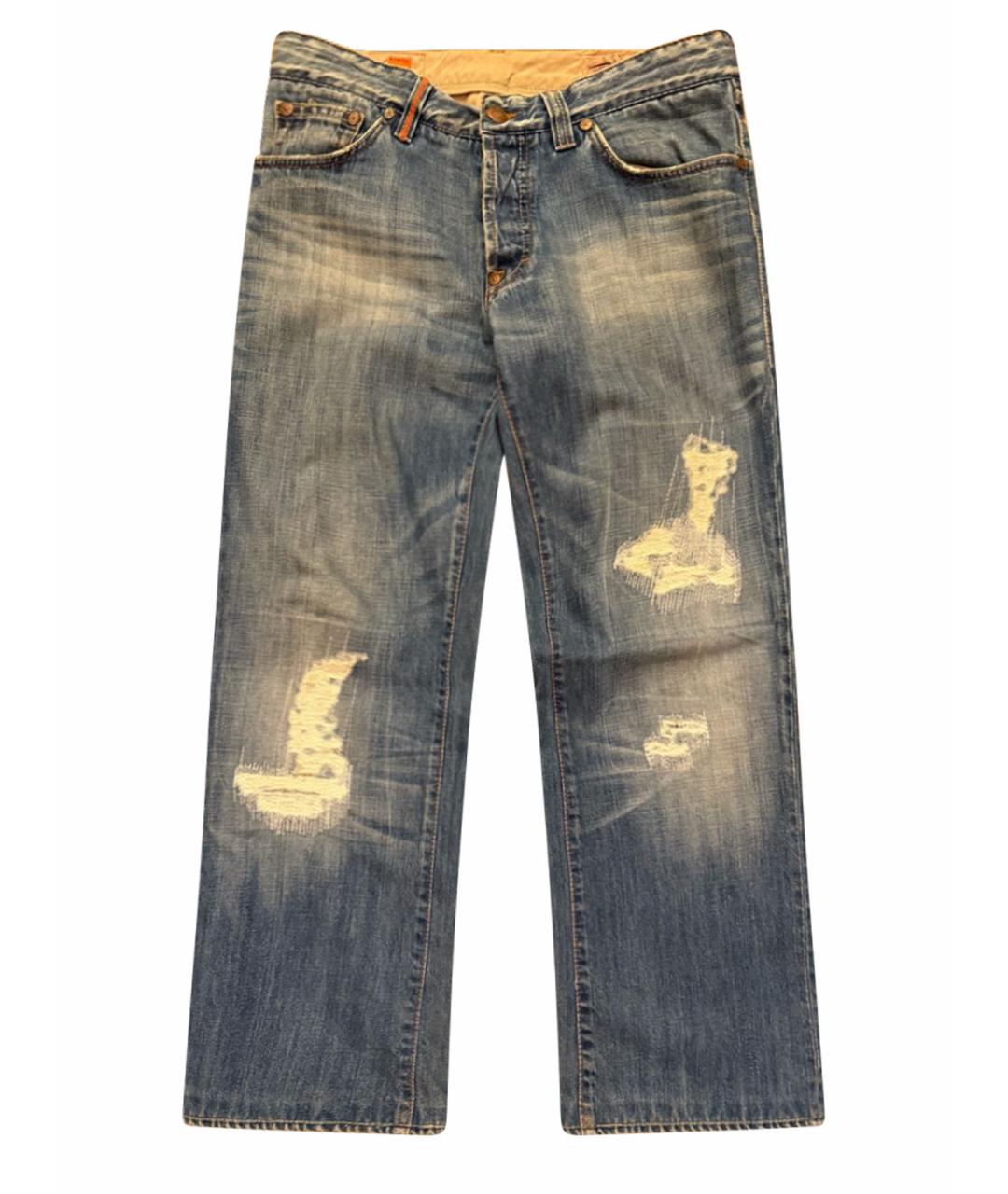 HUGO BOSS Синие хлопковые прямые джинсы, фото 1