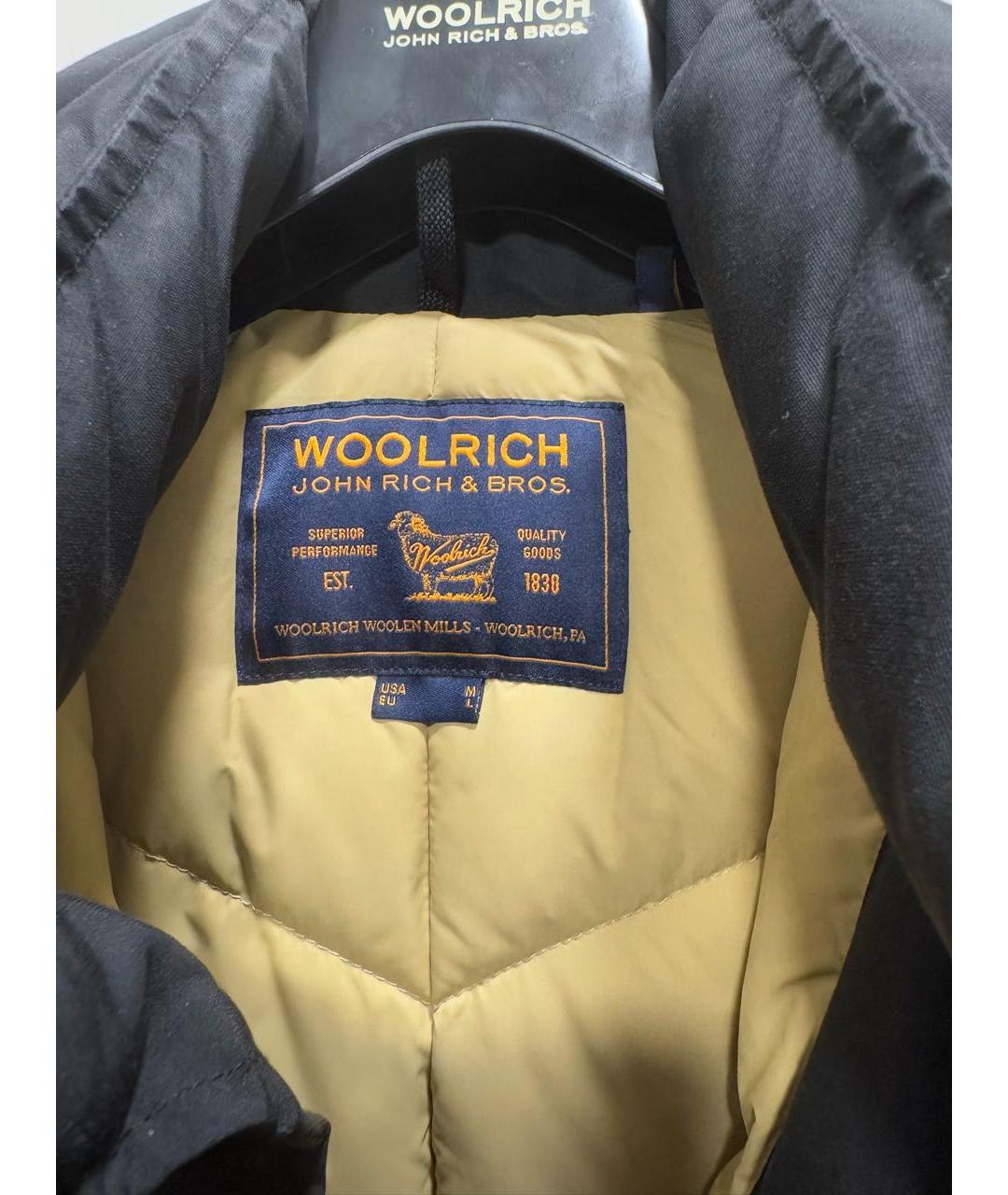 WOOLRICH Черная атласная парка, фото 3
