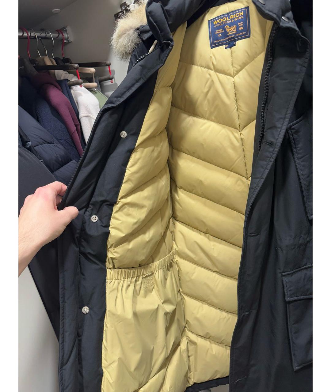 WOOLRICH Черная атласная парка, фото 4