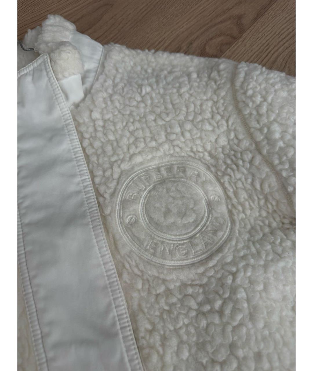 BURBERRY Белая шерстяная куртка, фото 5