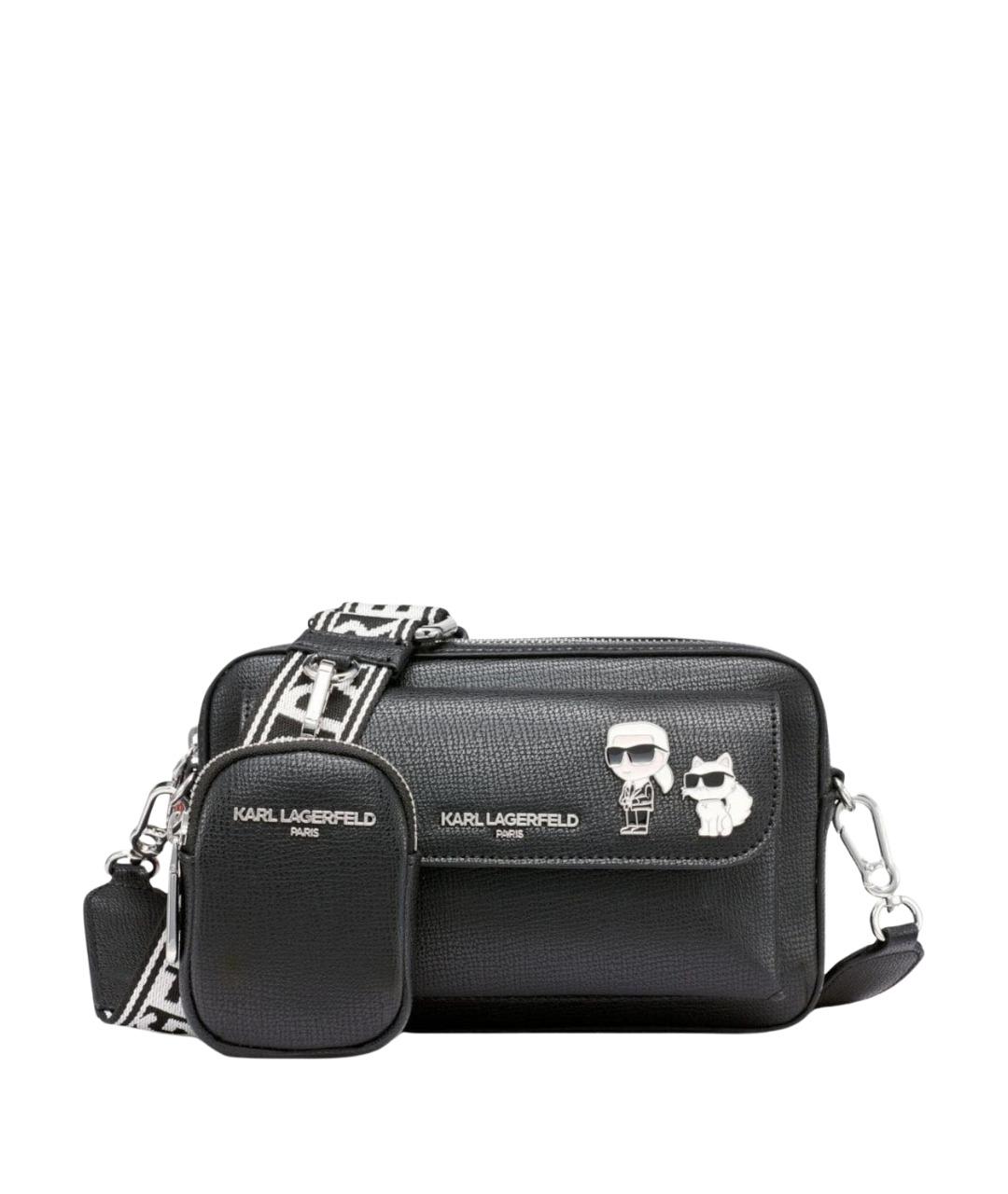 KARL LAGERFELD Черная сумка через плечо, фото 1