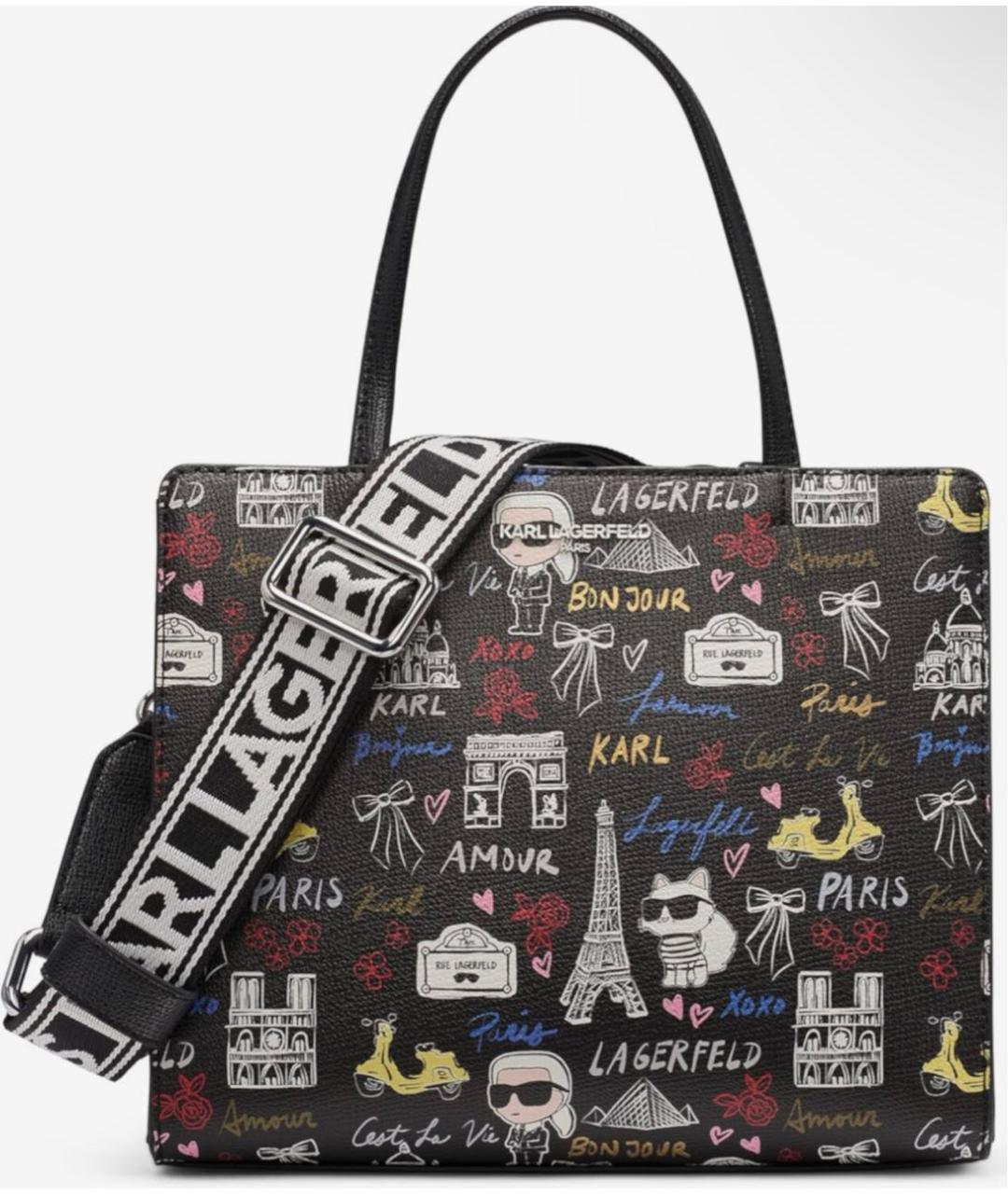 KARL LAGERFELD Черная сумка через плечо, фото 6