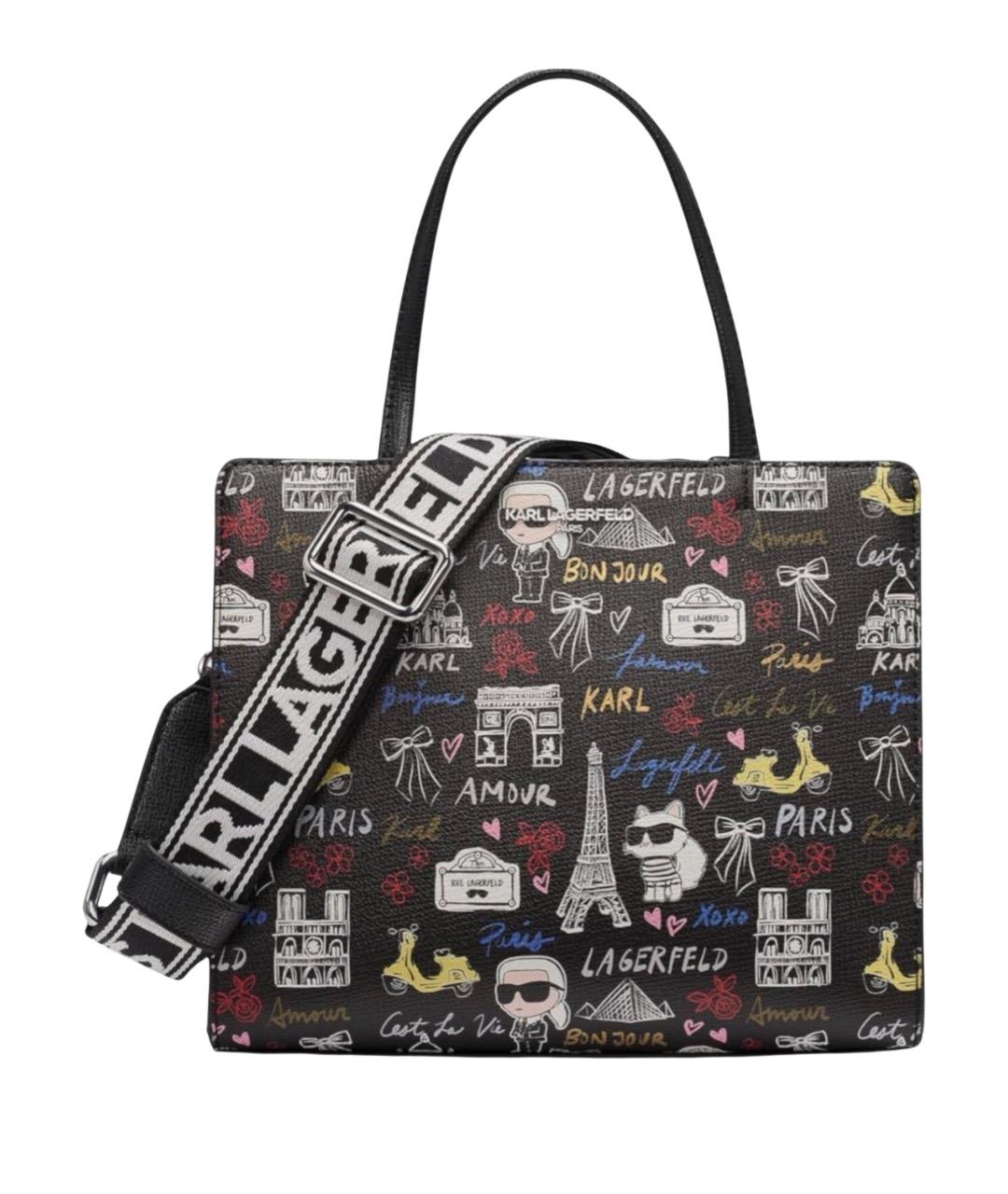 KARL LAGERFELD Черная сумка через плечо, фото 1
