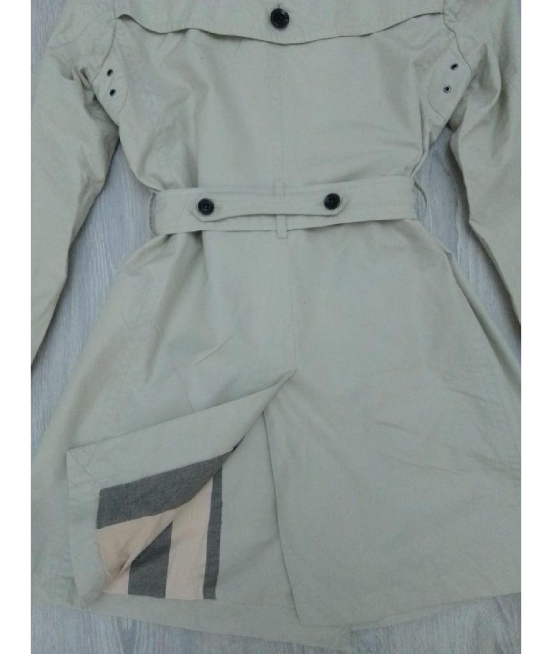 BURBERRY Бежевый хлопковый тренч/плащ, фото 6