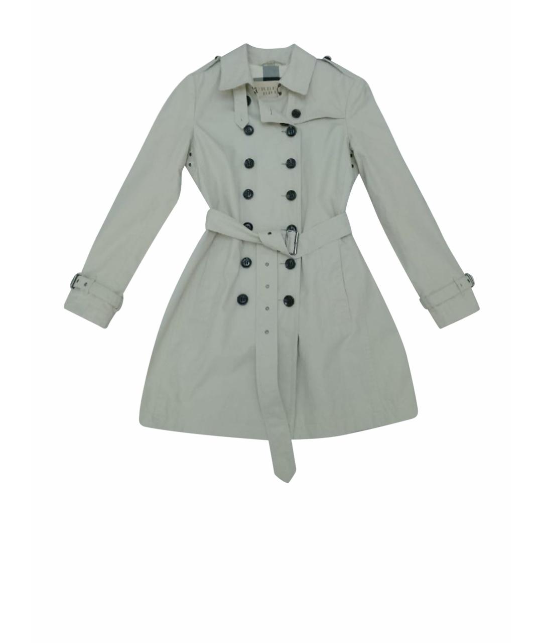 BURBERRY Бежевый хлопковый тренч/плащ, фото 1