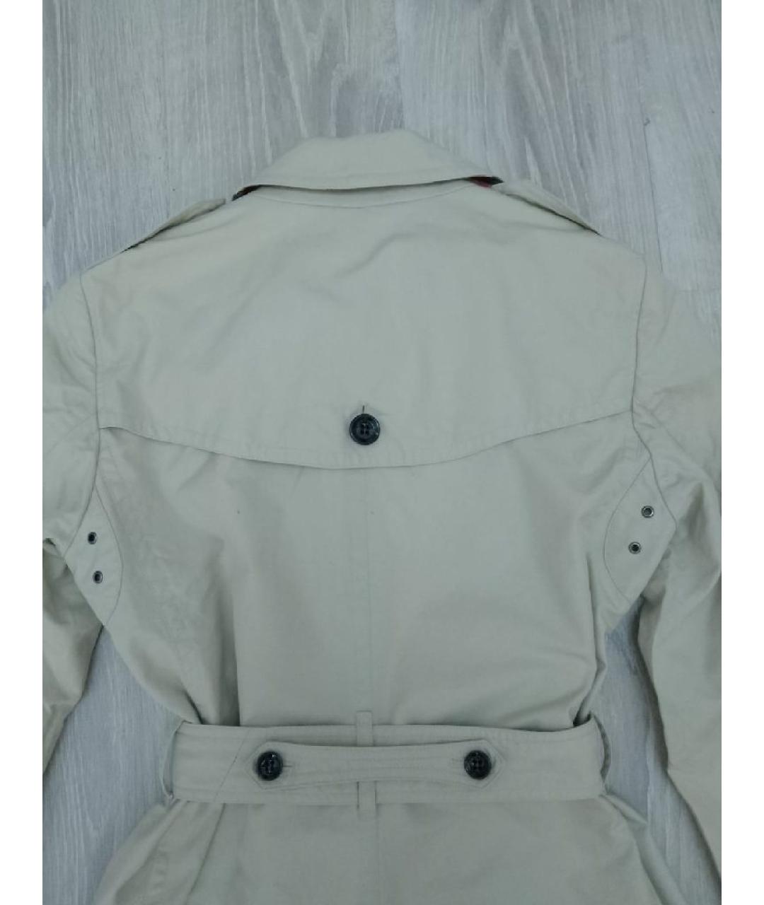 BURBERRY Бежевый хлопковый тренч/плащ, фото 7