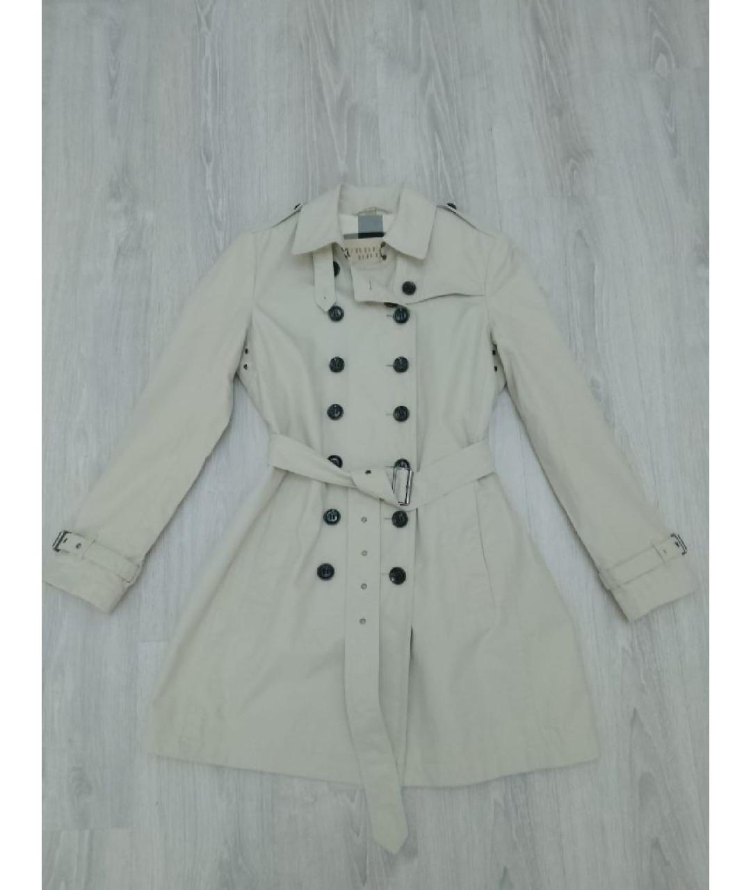 BURBERRY Бежевый хлопковый тренч/плащ, фото 10