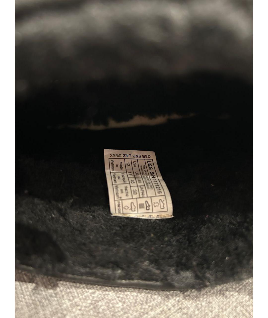 UGG AUSTRALIA Черные кожаные высокие ботинки, фото 6