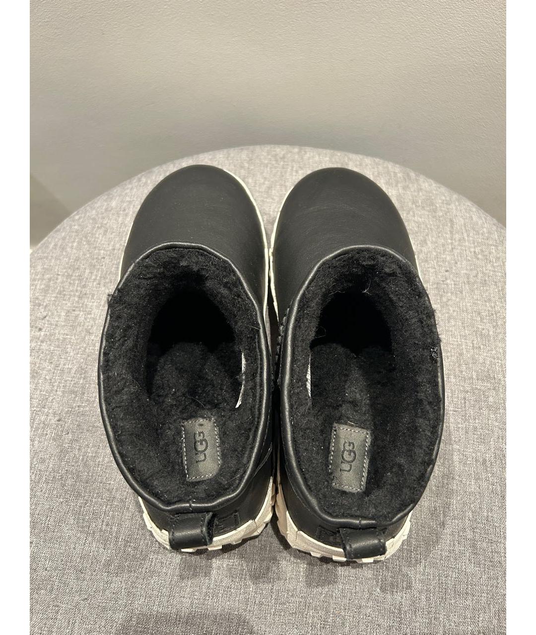 UGG AUSTRALIA Черные кожаные высокие ботинки, фото 3