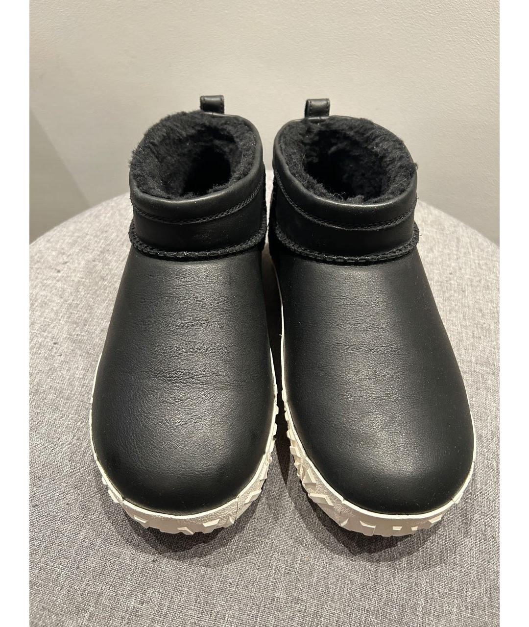 UGG AUSTRALIA Черные кожаные высокие ботинки, фото 2