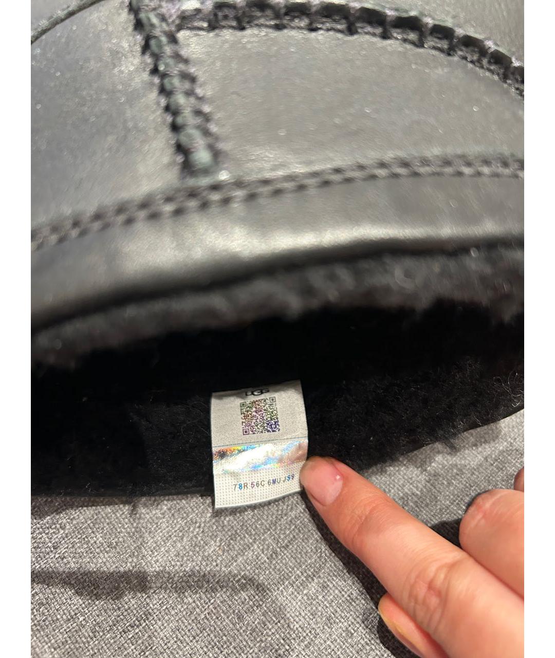 UGG AUSTRALIA Черные кожаные высокие ботинки, фото 7