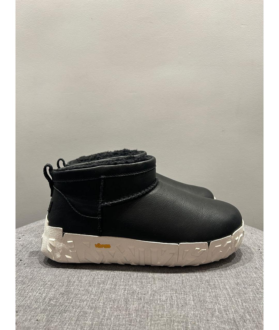 UGG AUSTRALIA Черные кожаные высокие ботинки, фото 8