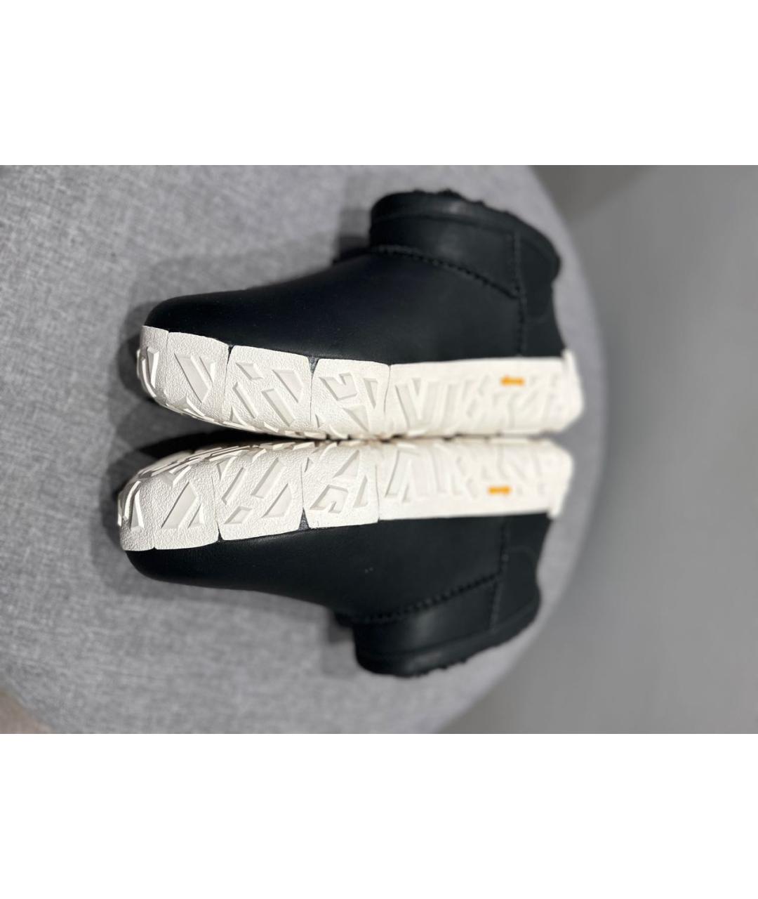 UGG AUSTRALIA Черные кожаные высокие ботинки, фото 5