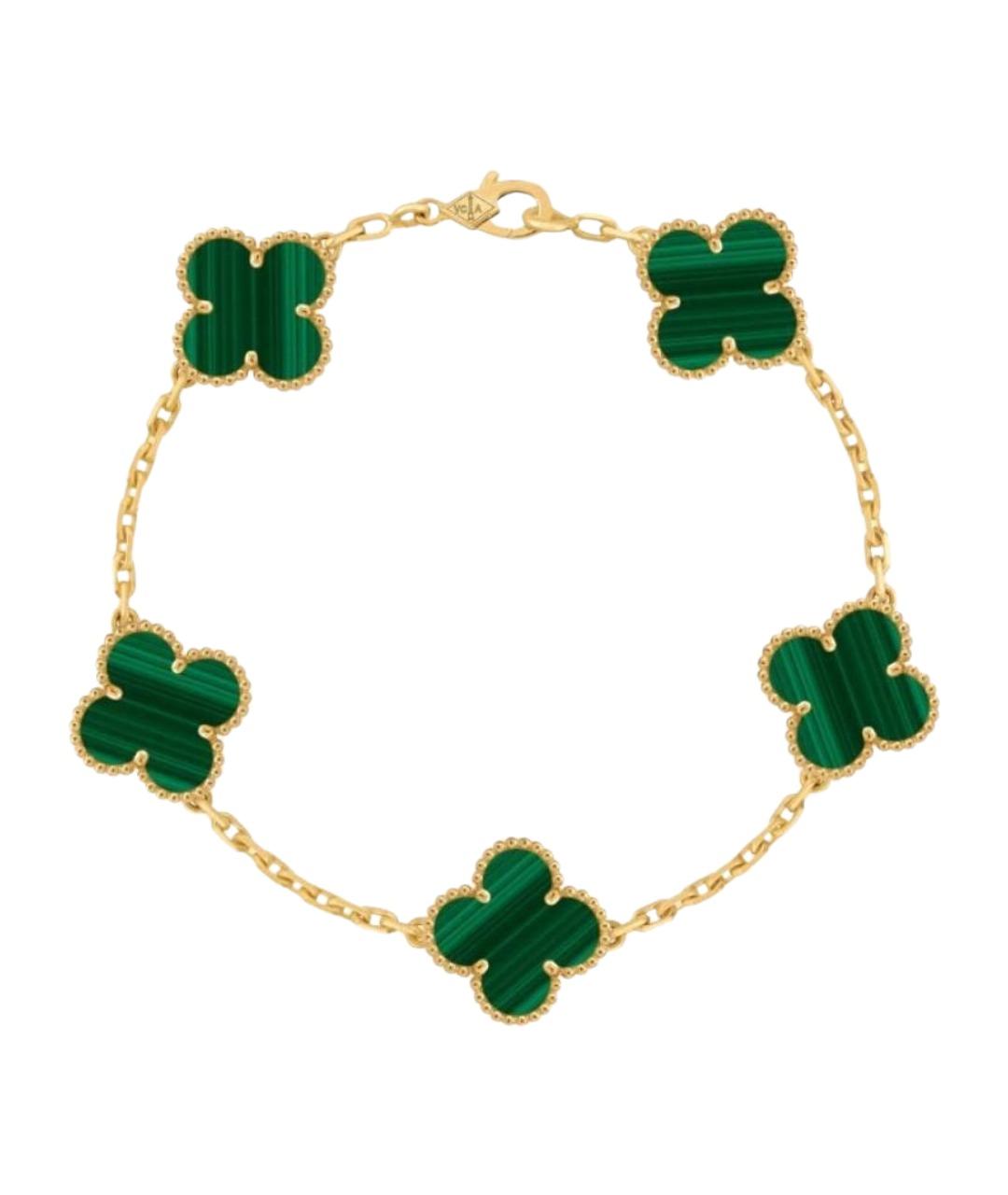 VAN CLEEF & ARPELS Зеленый браслет из желтого золота, фото 1