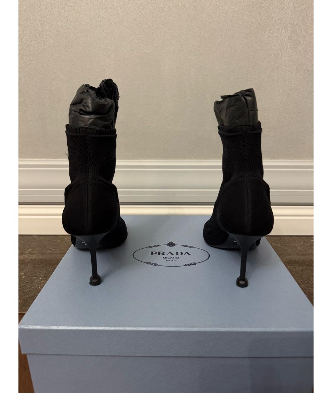 PRADA Черные текстильные туфли, фото 3