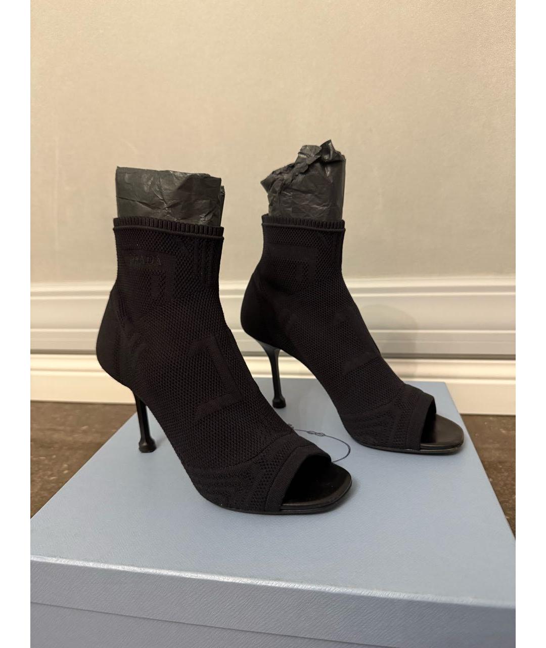 PRADA Черные текстильные туфли, фото 2