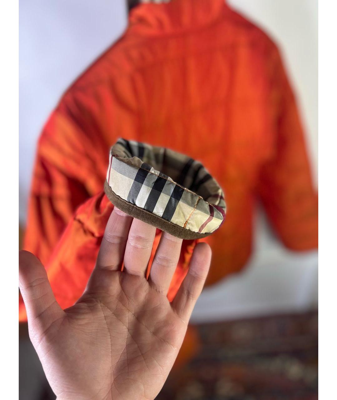 BURBERRY Оранжевая полиэстеровая куртка, фото 3