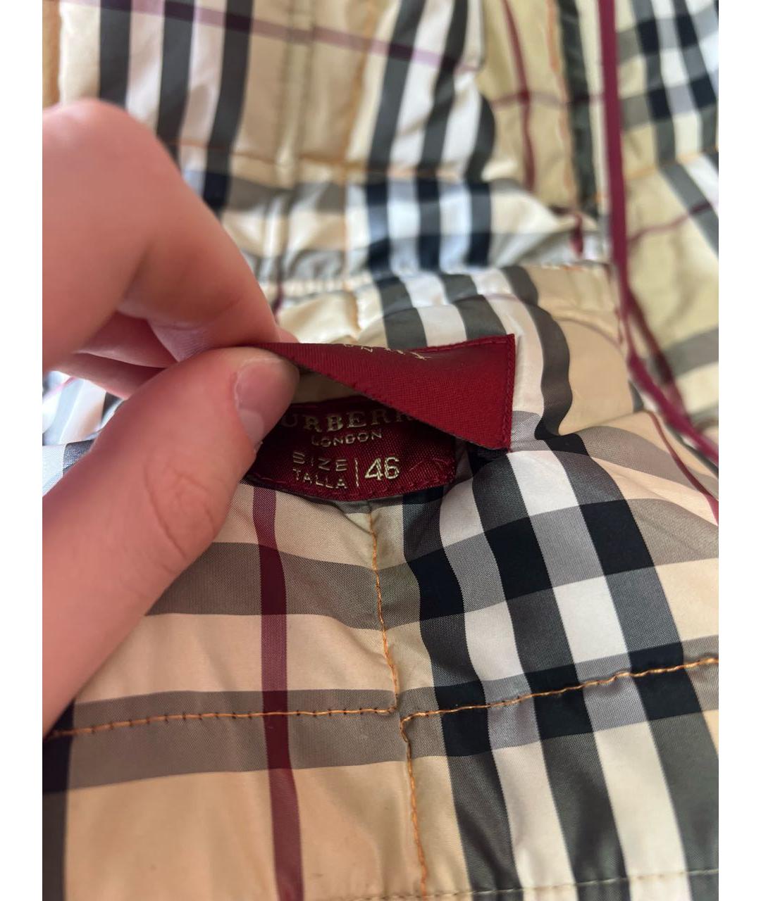 BURBERRY Оранжевая полиэстеровая куртка, фото 8