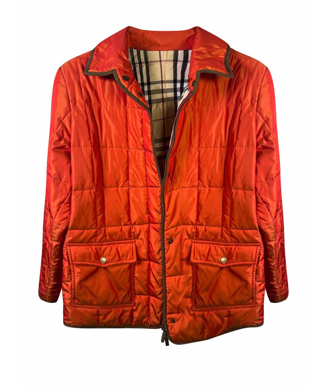 BURBERRY Оранжевая полиэстеровая куртка, фото 1