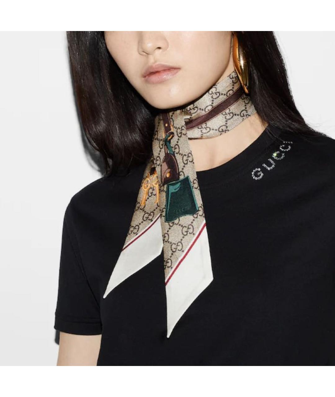 GUCCI Мульти шелковый шарф, фото 8