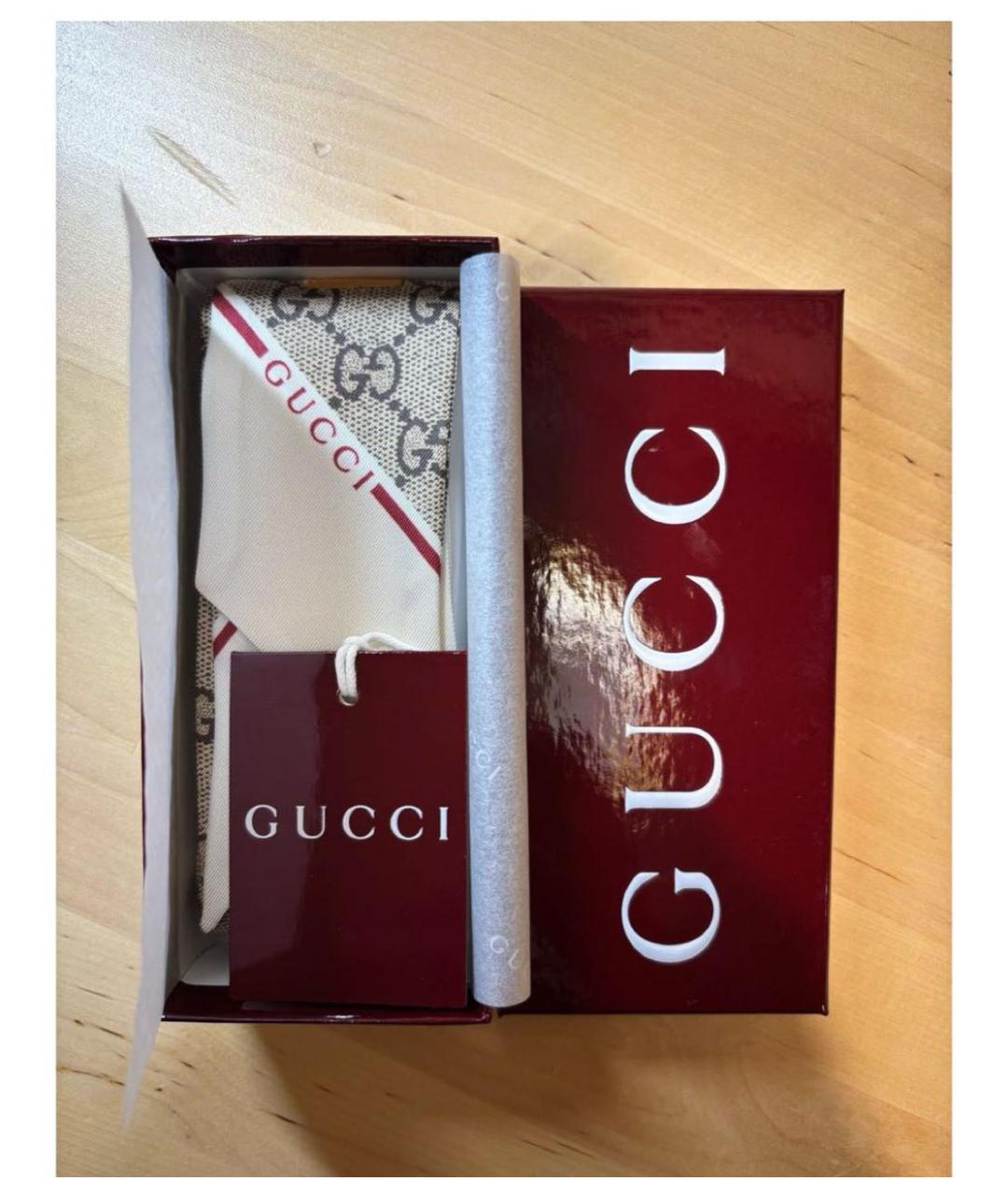 GUCCI Мульти шелковый шарф, фото 7