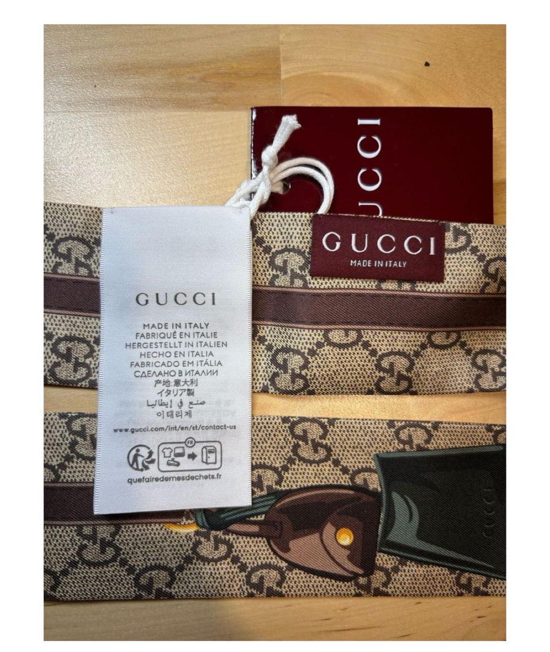 GUCCI Мульти шелковый шарф, фото 3