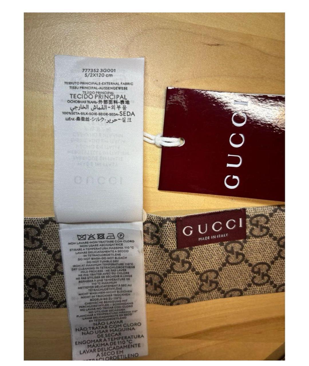 GUCCI Мульти шелковый шарф, фото 6