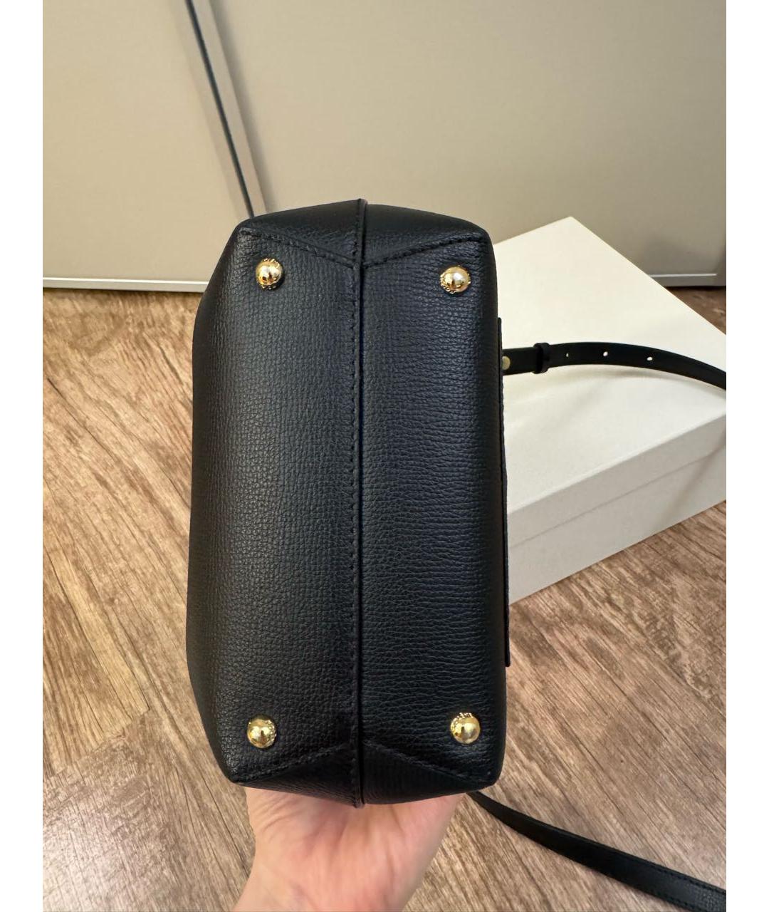 POLENE Черная кожаная сумка через плечо, фото 5