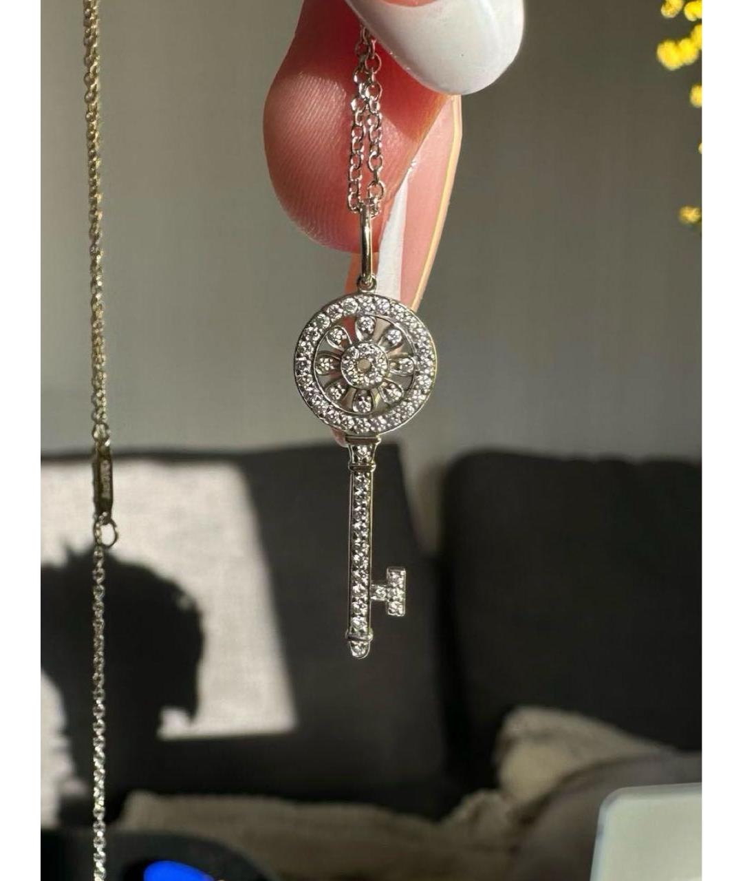 TIFFANY&CO Серебряная платиновая подвеска, фото 7