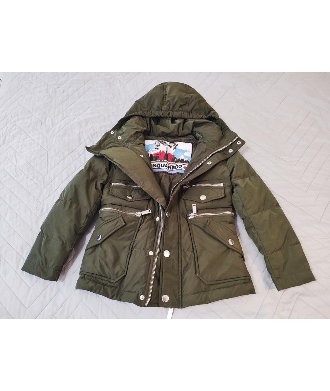 DSQUARED2 Хаки полиамидовая куртка, фото 4
