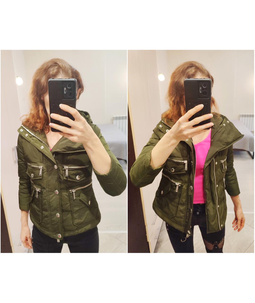 DSQUARED2 Хаки полиамидовая куртка, фото 2