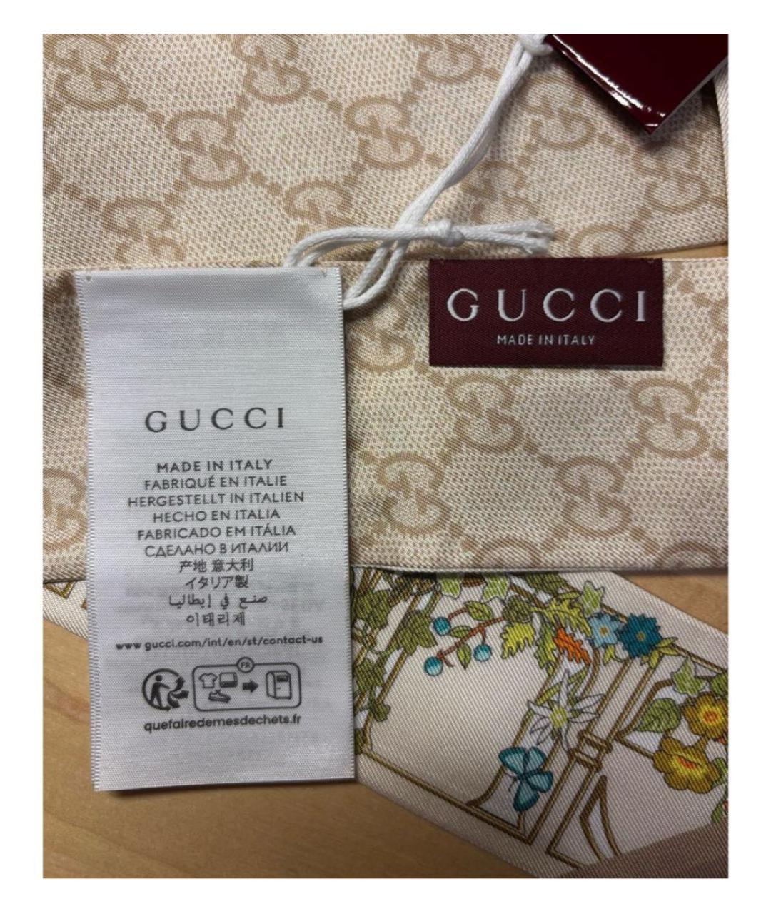 GUCCI Мульти шелковый шарф, фото 3